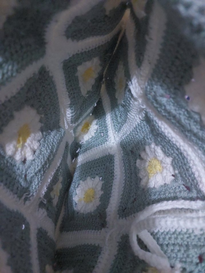 Beyaz Bohem Örgü Kadın Çanta - Görsel 4