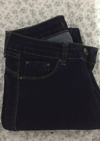 Kadın Lacivert Kot Pantolon - Görsel 4