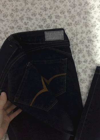 Kadın Lacivert Kot Pantolon - Görsel 3