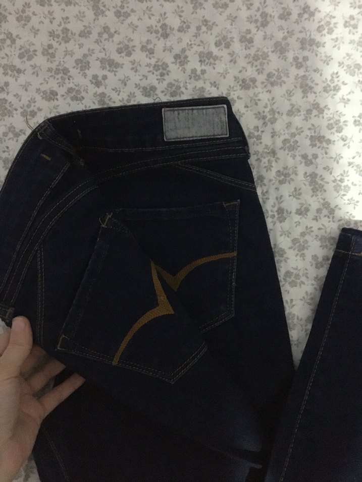 Kadın Lacivert Kot Pantolon - Görsel 3