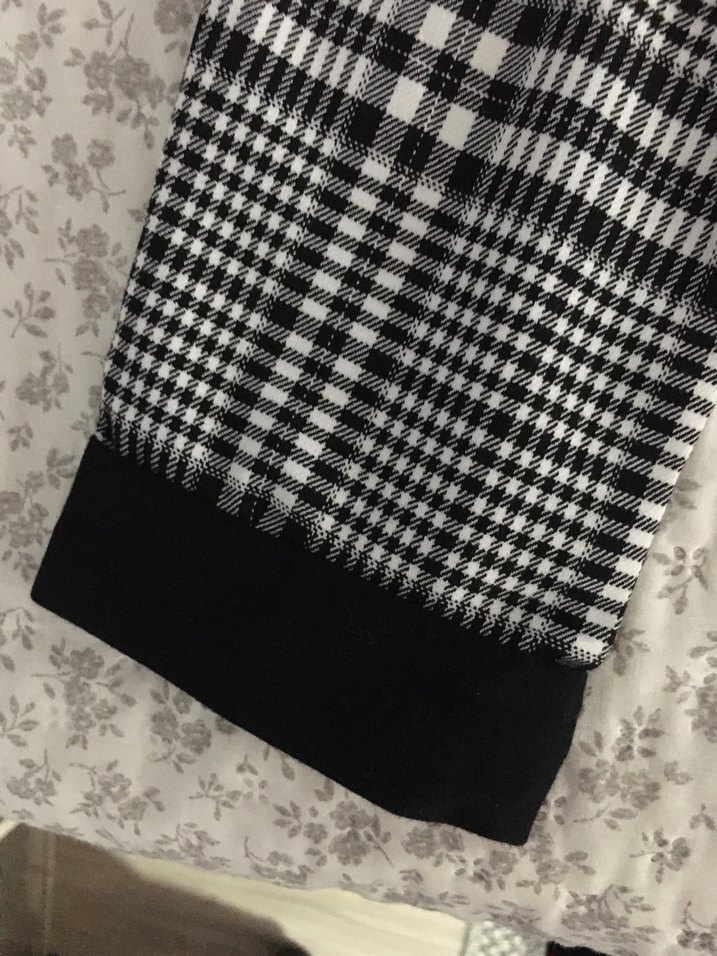 Gri Ekoseli Düğmeli Midi Kadın Ceket - Görsel 2