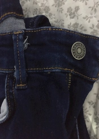 Kadın Koyu Mavi Slim Fit Midi Kot Pantolon - Görsel 2