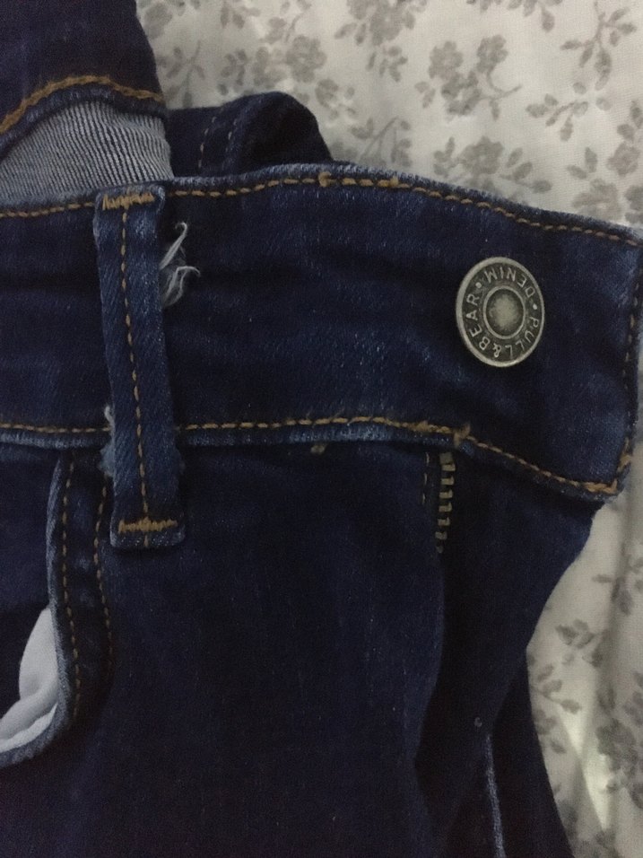 Kadın Koyu Mavi Slim Fit Midi Kot Pantolon - Görsel 2