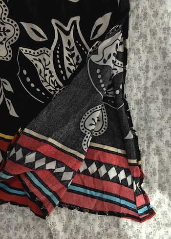 Bohem Çok Renkli Desenli Uzun elbise - Görsel 2