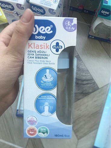 Geniş ağızlı cam biberon