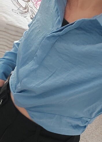 Stradivarius Stradivarius crop gömlek