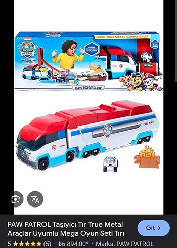 PAW PATROL Taşıyıcı Tır Mega Oyun Seti