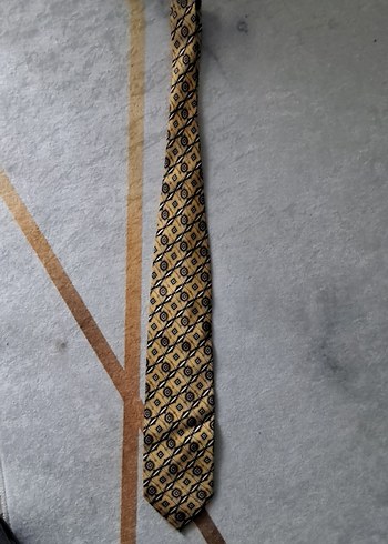 Sarı Desenli Erkek Kravat