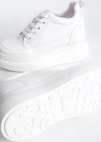 Beyaz Gizli Topuklu Kadın Spor Ayakkabı - Görsel 5