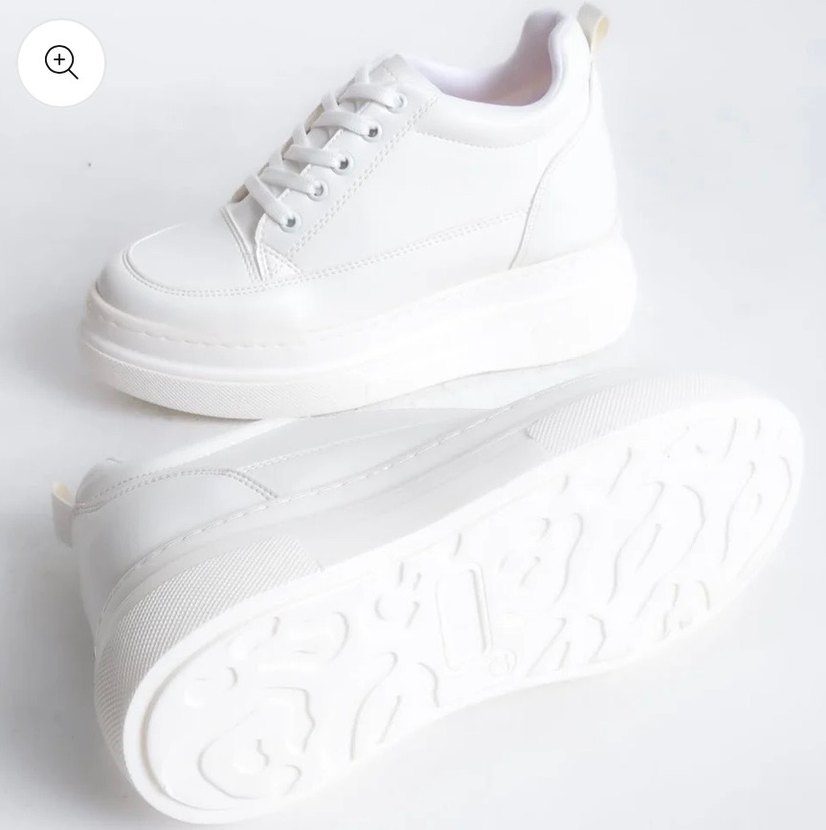 Beyaz Gizli Topuklu Kadın Spor Ayakkabı - Görsel 5