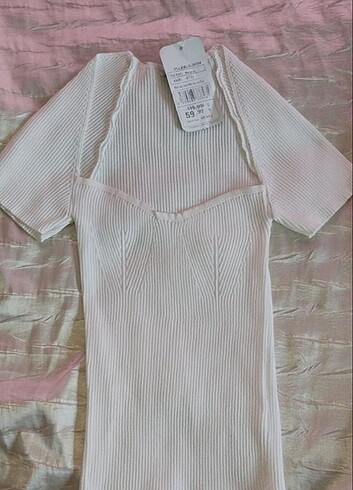 Zara kalp yaka bluz - Görsel 2