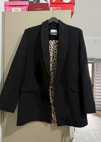 Diğer Sikligin Simgesi Siyah Oversize Blazer Ceket