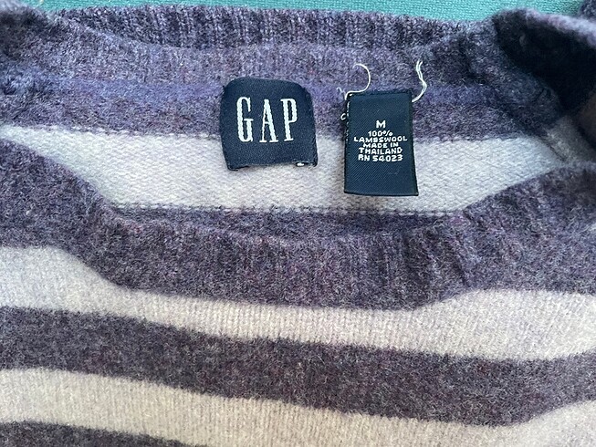 Gap yün gap çizgili kazak