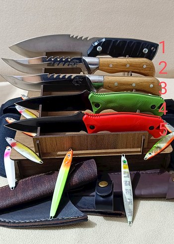 Renkli Saplı Av ve Kamp Bıçakları - Görsel 2