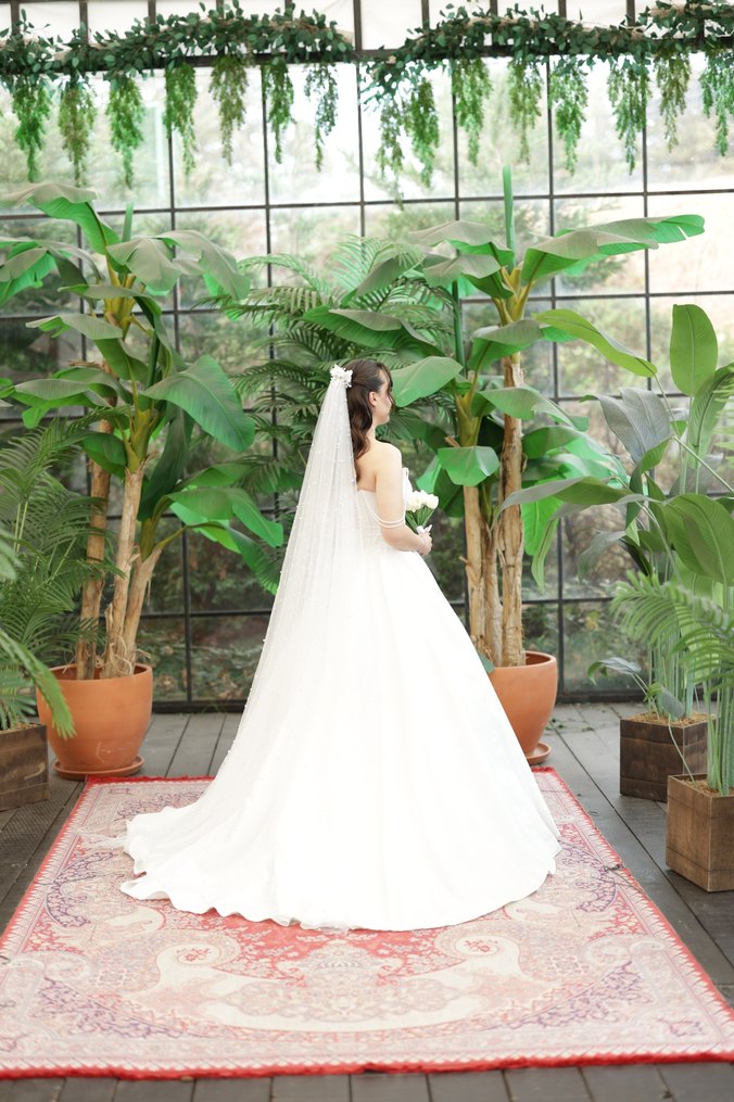 Straplez Beyaz A Kesim Uzun Gelinlik - Görsel 5