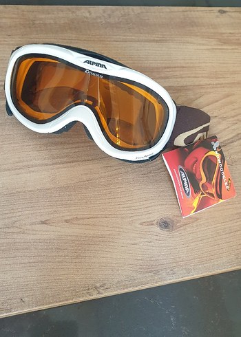 Alpina Beyaz Kayak Gözlüğü Velcro Bantlı - Görsel 2