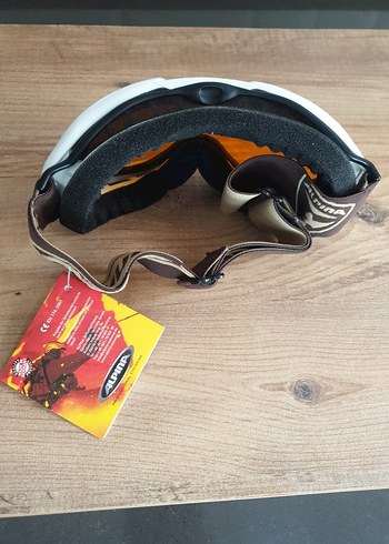 Alpina Beyaz Kayak Gözlüğü Velcro Bantlı - Görsel 4