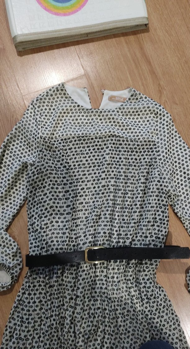 piliseli kısa elbise - Görsel 4