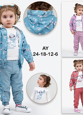 6 Ay Beden Hem kız hem erkek pijama Takımı 