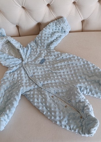 HelloBaby Mavi Erkek Bebek Polar Tulumu