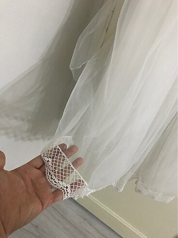 13-14 Yaş Beden beyaz Renk Çocuk gelinlik