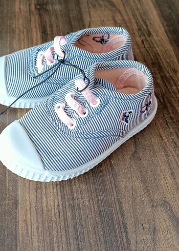 Kız Çocuk Renkli Çizgili Sneakers