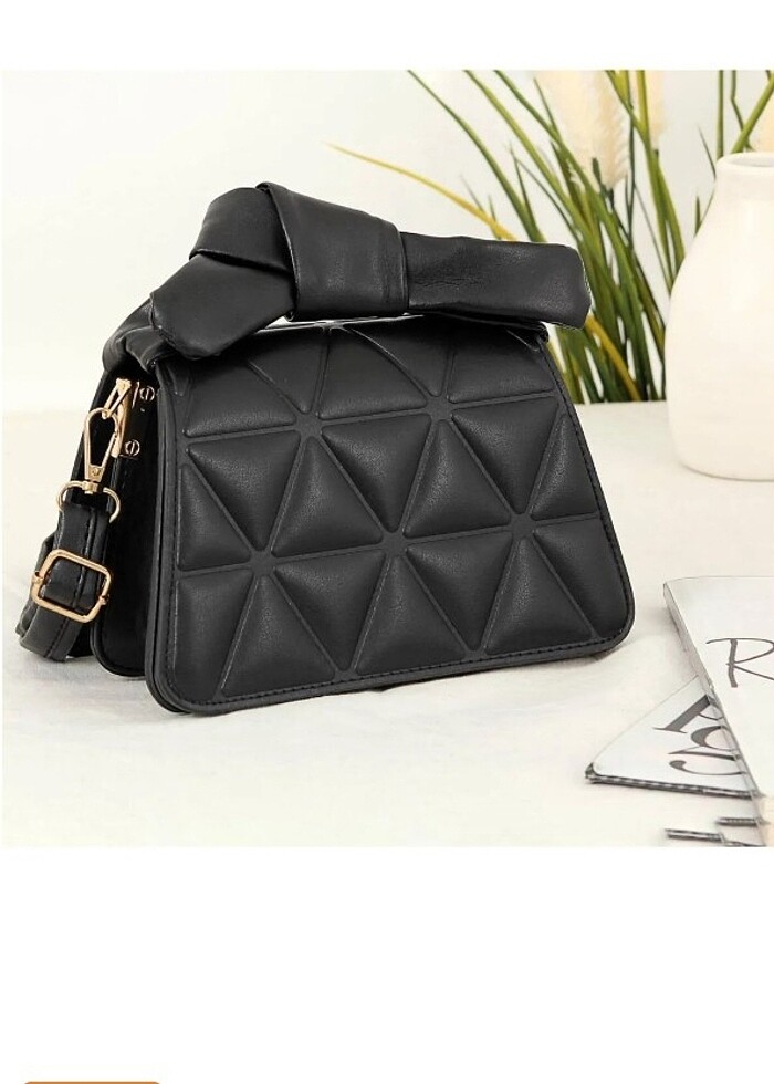 Kadın Fiyonk Detaylı Çapraz Çanta - Görsel 2