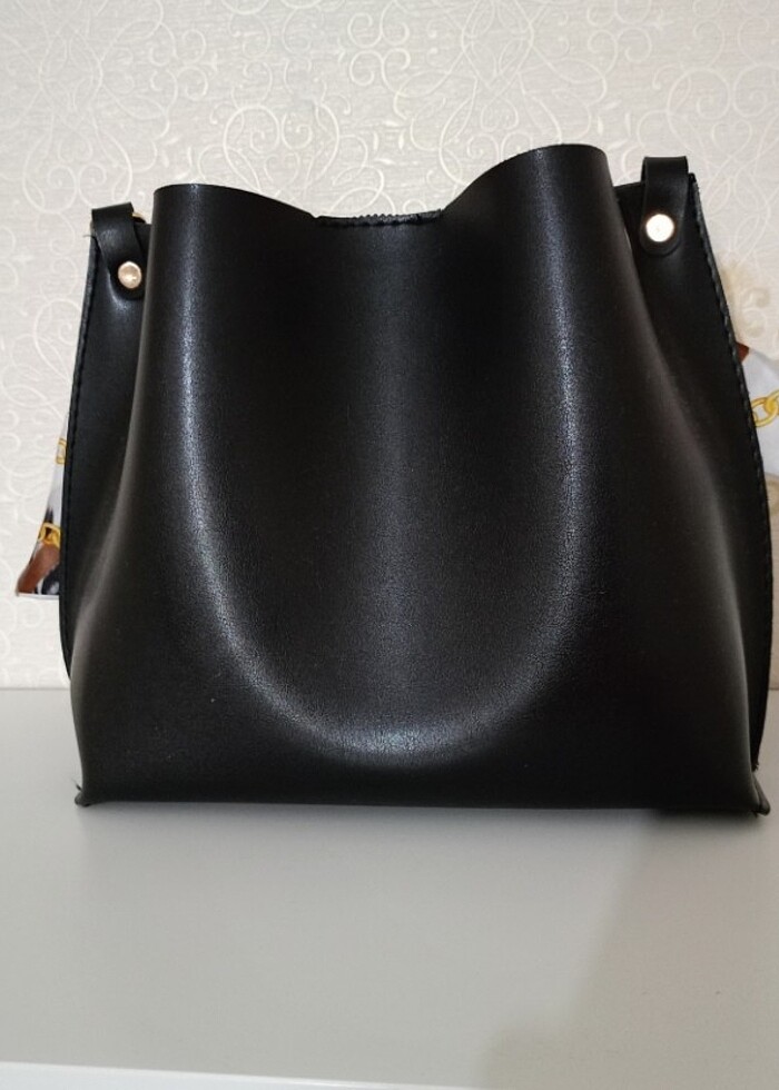 Kadın Üç Bölmeli Fular Detaylı Çapraz Çanta  - Görsel 3