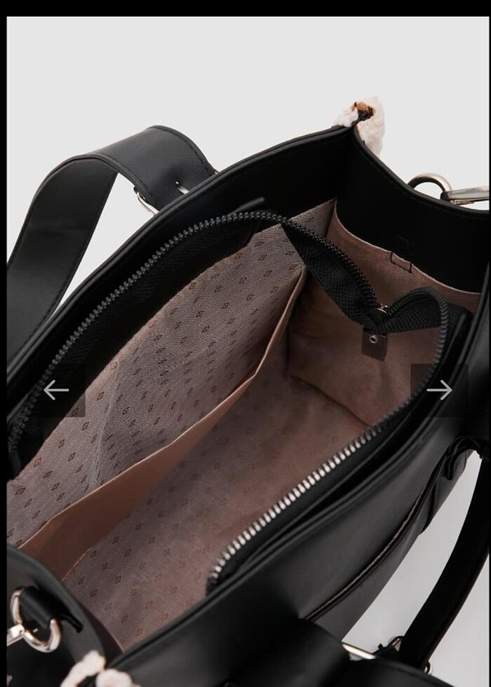 Kürk Detaylı Suni Deri Çapraz Çanta  - Görsel 3