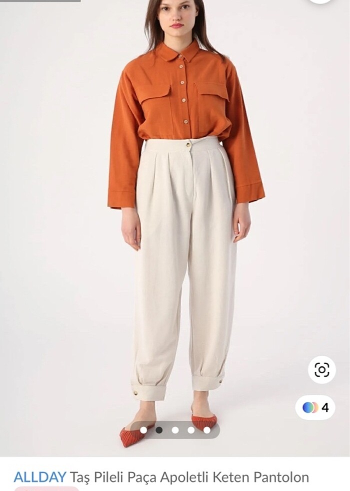 Allday marka Keten pantolon - Görsel 3