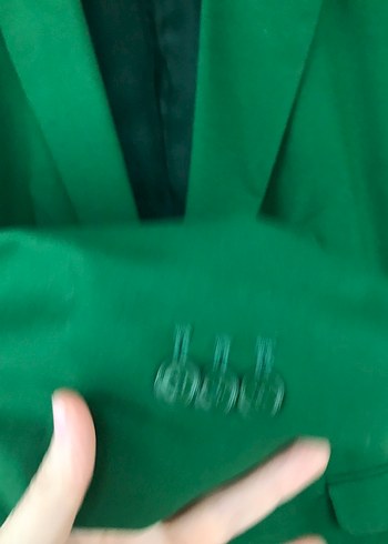 Yeşil Düğmeli Kadın Blazer Ceket - Görsel 4