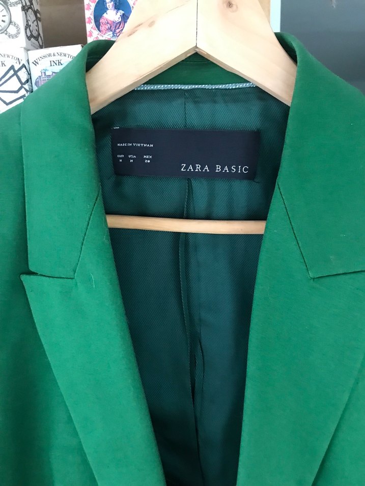 Yeşil Düğmeli Kadın Blazer Ceket - Görsel 2