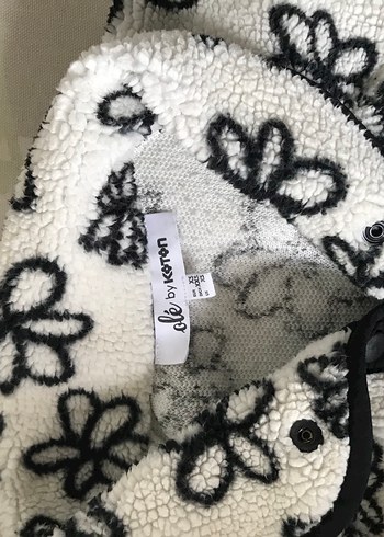 Kadın Kapüşonlu Desenli çıtçıtlı polar Ceket - Görsel 3