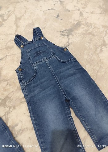 İkiz kot tulum & salopet - Görsel 3