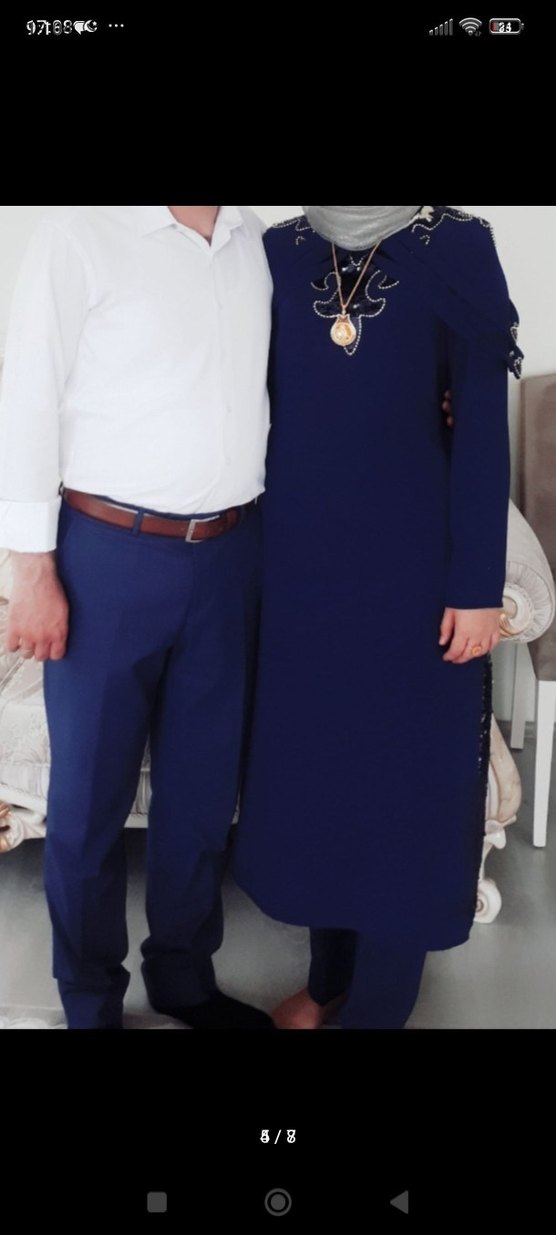 pul payet Tesettür abiye ikili takım - Görsel 4