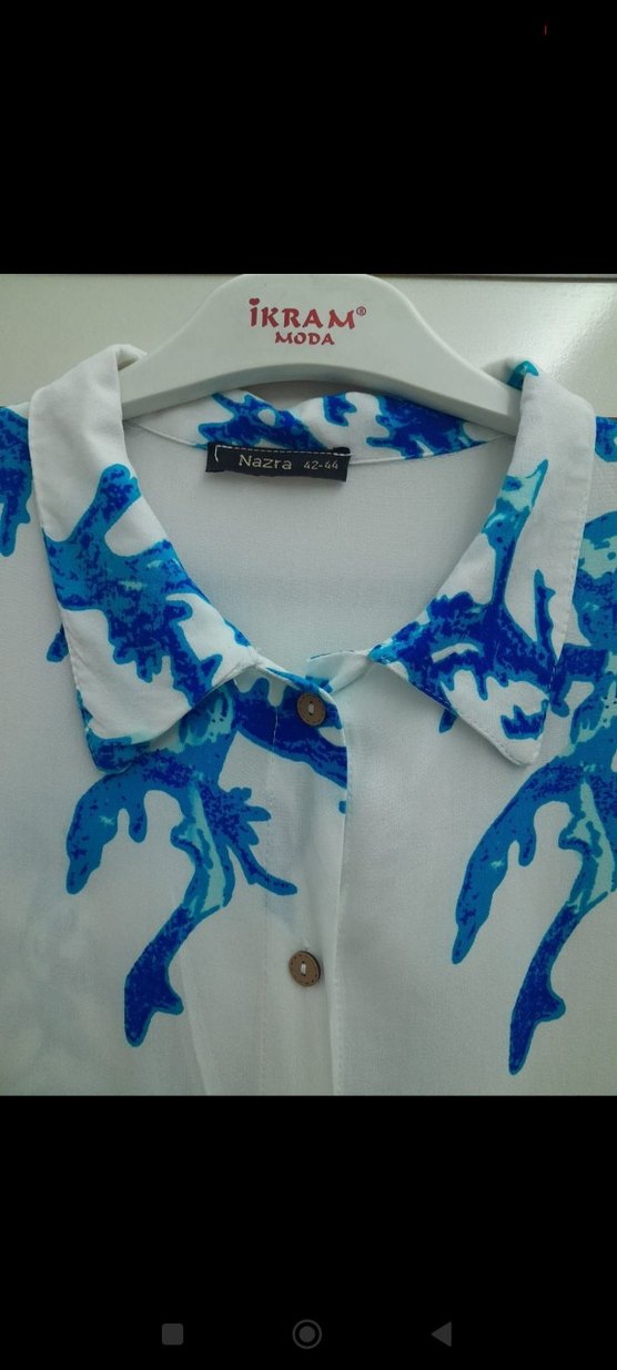 Batik Desenli Bohem Tesettür  Tunik - Görsel 4