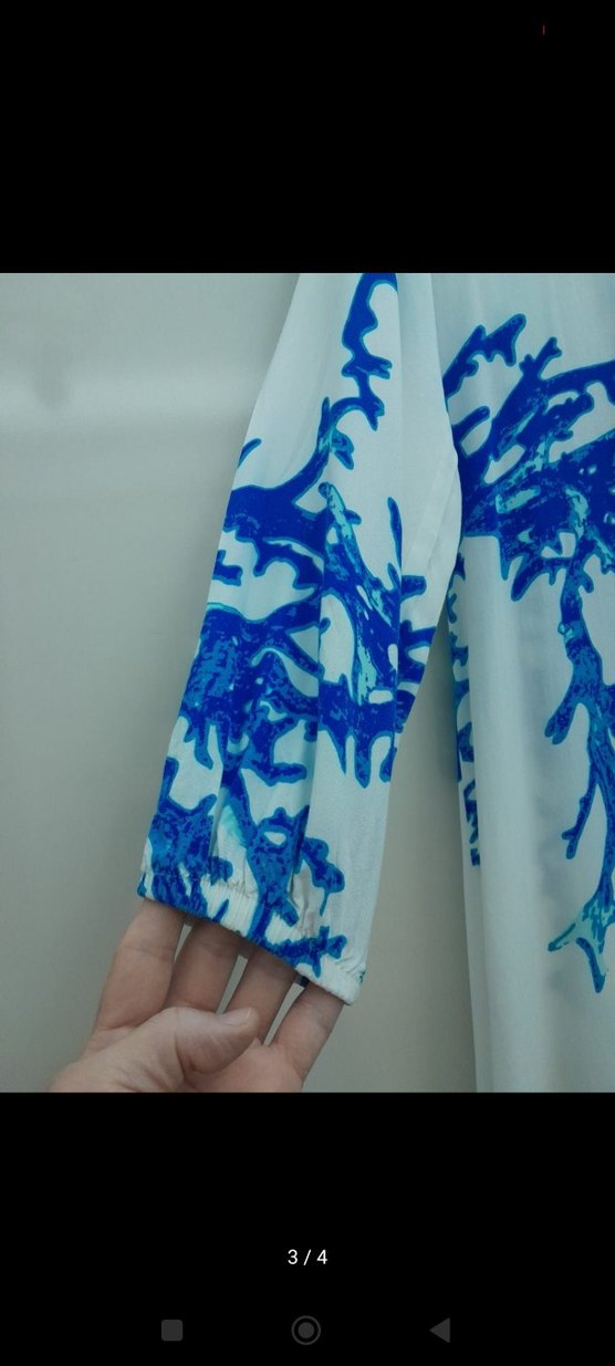 Batik Desenli Bohem Tesettür  Tunik - Görsel 3