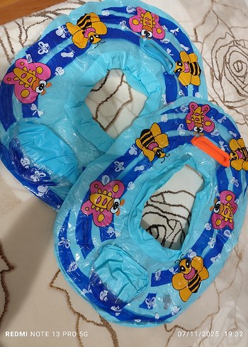 Renkli Mavi Çocuk Yüzme Simidi - Görsel 3