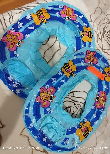 Renkli Mavi Çocuk Yüzme Simidi - Görsel 2