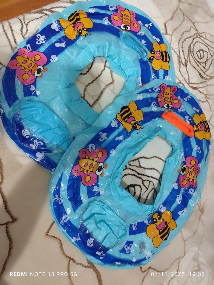 Renkli Mavi Çocuk Yüzme Simidi - Görsel 3