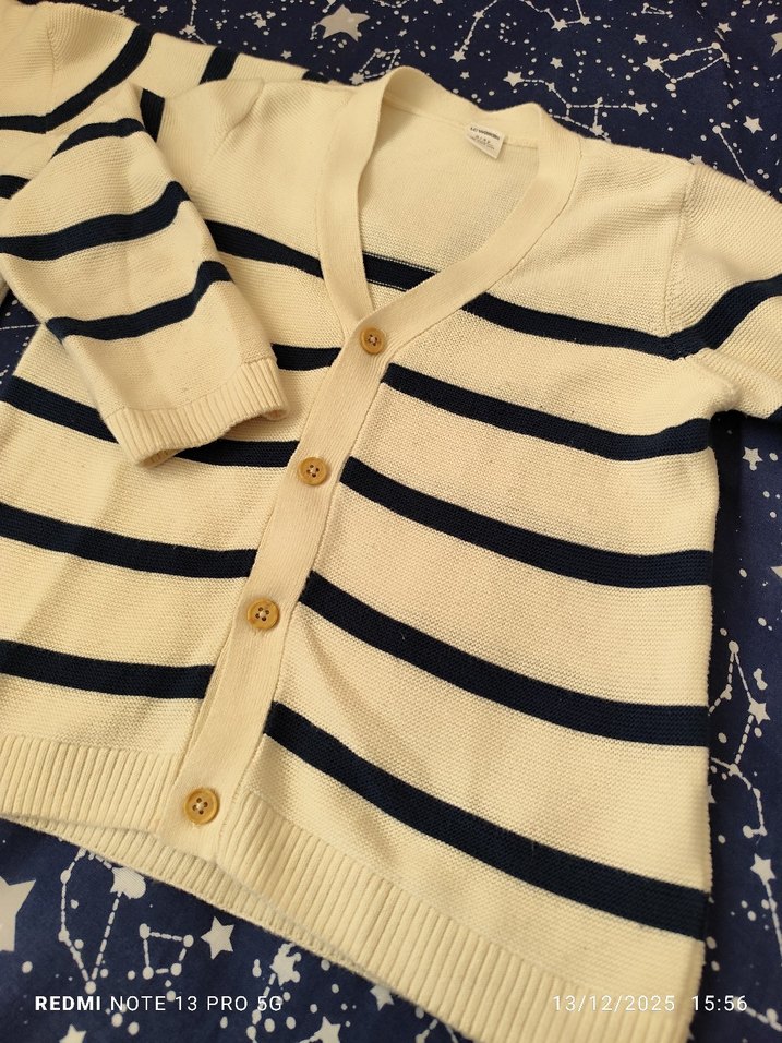 İkiz Erkek Çocuk Çizgili Triko Hırka - Görsel 5