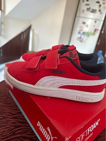27 Beden bordo Renk Puma unisex çocuk spor ayakkabısı