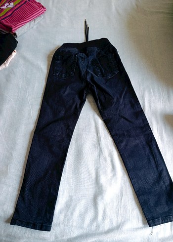 Erkek Çocuk Siyah Elastik Bel Kot Pantolon - Görsel 5