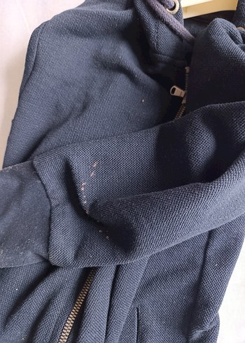 Erkek Lacivert Fermuarlı Kapüşonlu Sweatshirt - Görsel 4