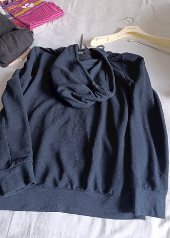 Erkek Lacivert Fermuarlı Kapüşonlu Sweatshirt - Görsel 7
