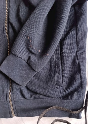 Erkek Lacivert Fermuarlı Kapüşonlu Sweatshirt - Görsel 5