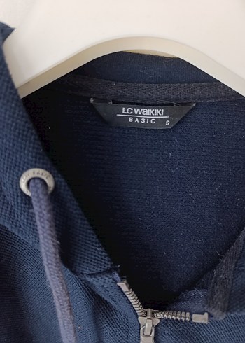 Erkek Lacivert Fermuarlı Kapüşonlu Sweatshirt - Görsel 2