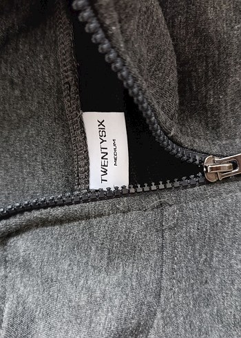 Gri Erkek Yarım Fermuarlı Polar Sweatshirt - Görsel 4