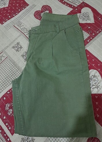 s Beden S beden kadin yesil pantolon