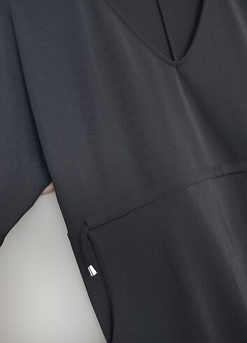 xl Beden siyah Renk Midi elbise 